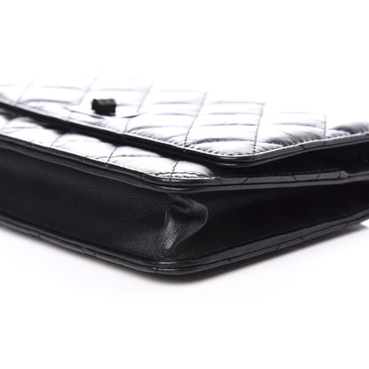Chanel Aged Calfskin Quilted Reissue Wallet On Chain WOC So Black 8 of 9