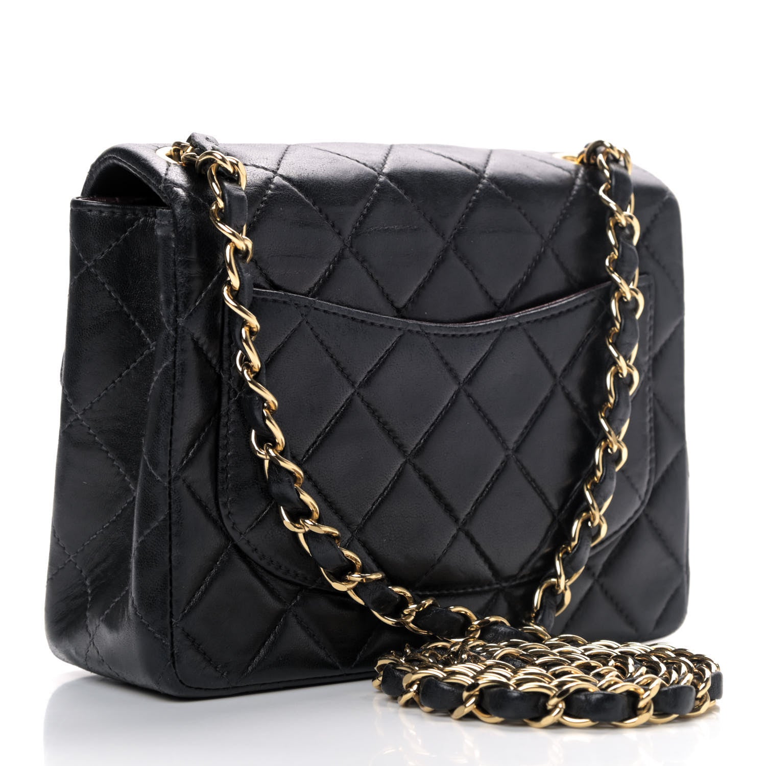 Chanel Lambskin Quilted Mini Square Flap Black 2 of 5