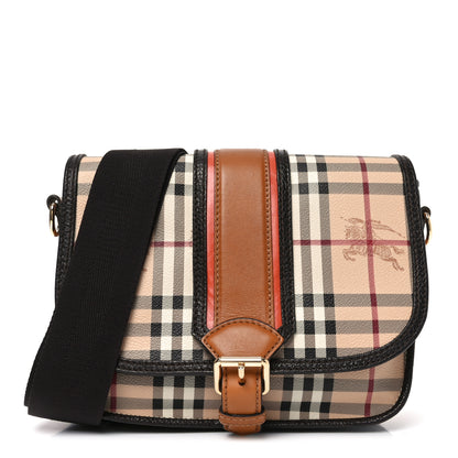 Burberry Haymarket Check Messenger Brown 1 of 10