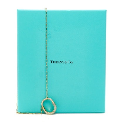 Tiffany 18K Yellow Gold Diamond Medium Lock Pave Pendant Necklace 5 of 6