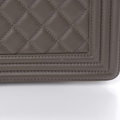 Chanel Lambskin Quilted Medium Boy Flap Khaki 13 of 13