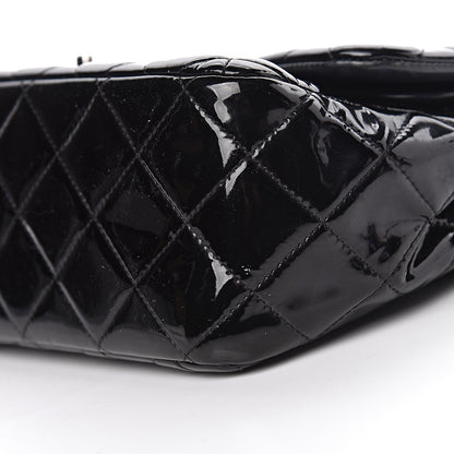 Chanel Patent Quilted Jumbo Double Flap Black 18 of 22