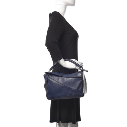 Loewe Calfskin Medium Puzzle Bag Marine 2 of 13
