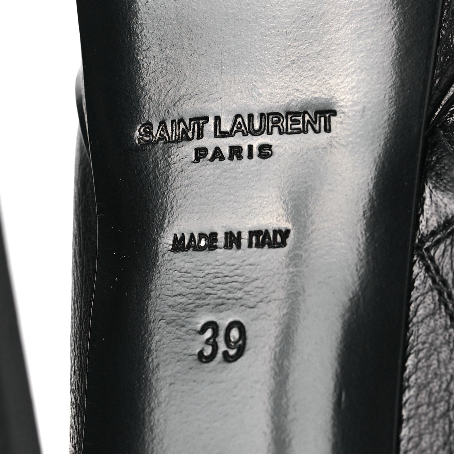 Saint Laurent Calfskin Studded Janis 105 Boots 39 Black 6 of 9