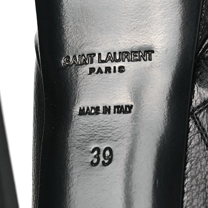 Saint Laurent Calfskin Studded Janis 105 Boots 39 Black 6 of 9
