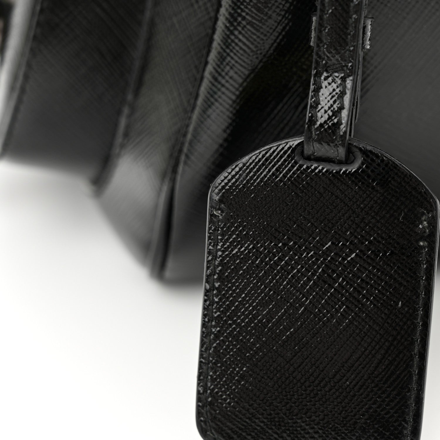 Prada Saffiano Vernice Messenger Bag Black 11 of 17