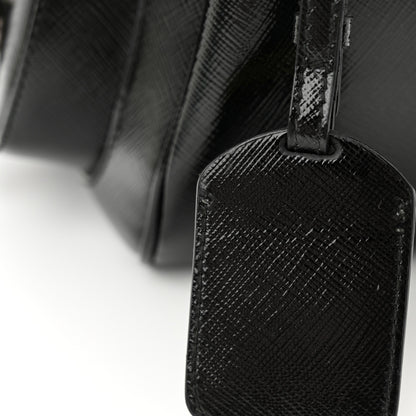 Prada Saffiano Vernice Messenger Bag Black 11 of 17