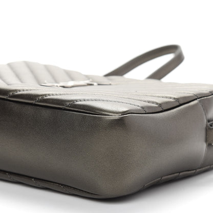 Saint Laurent Metallic Calfskin Matelasse Monogram Lou Camera Bag Silver 7 of 7