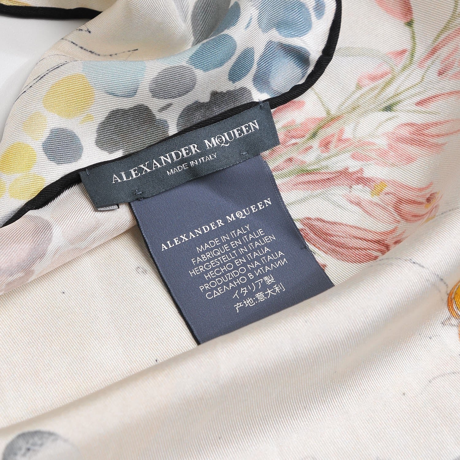 Alexander McQueen Silk Nature Scarf Ivory 4 of 4