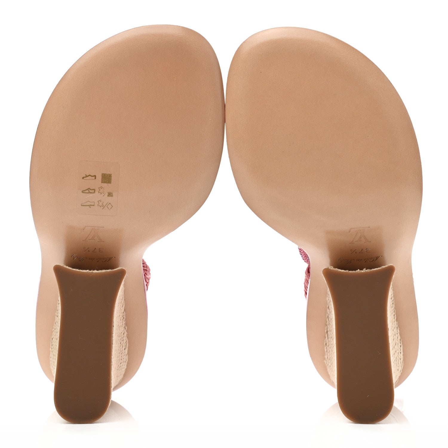 Louis Vuitton Fabric Maia Rope Wedge Sandal 37.5 Rose Clair 5 of 10