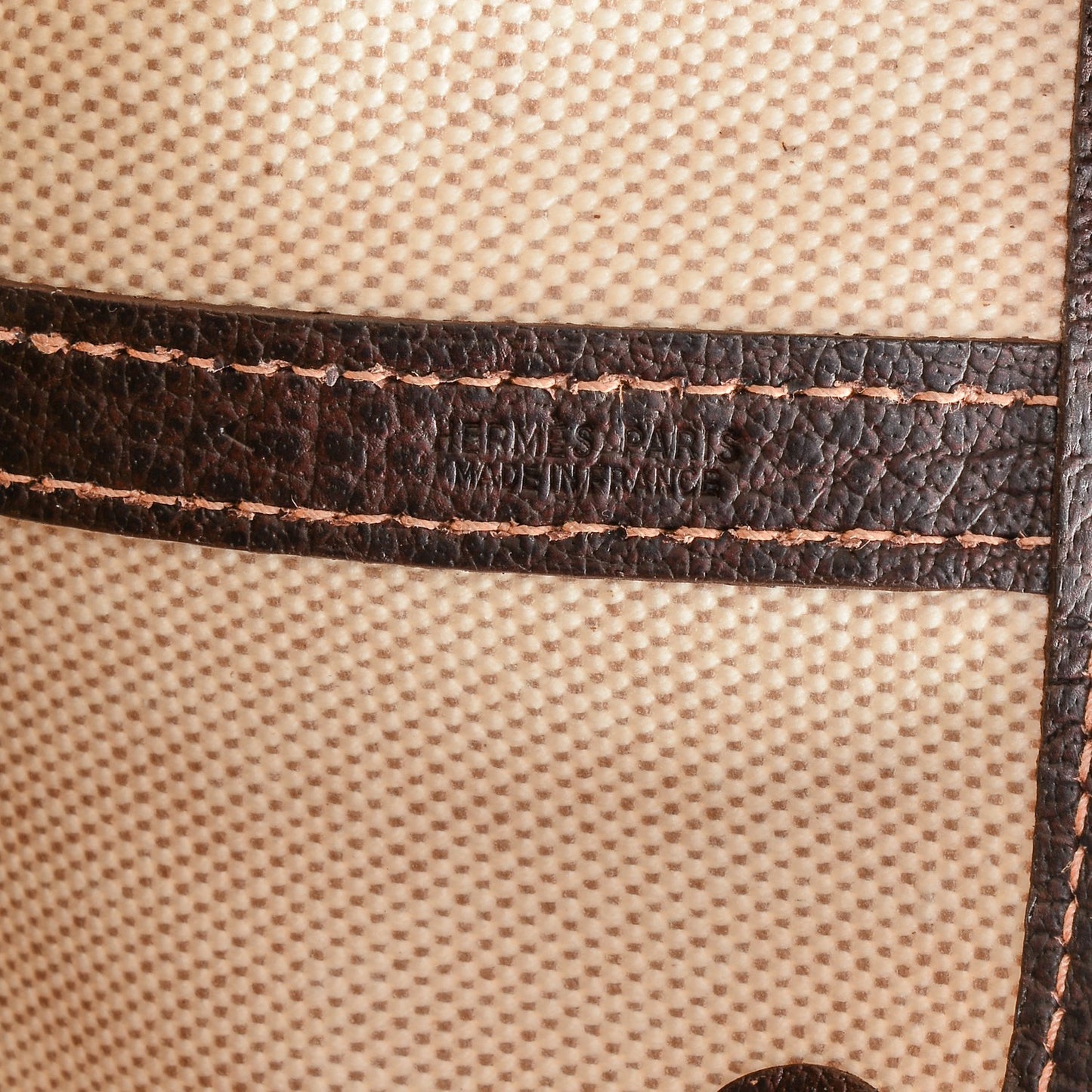 Buffle Skipper Toile Garden Party 36 MM Tote Marron Fonce
