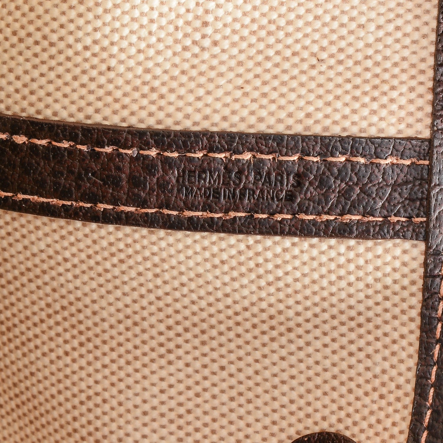 Hermes Buffle Skipper Toile Garden Party 36 MM Tote Marron Fonce 16 of 17