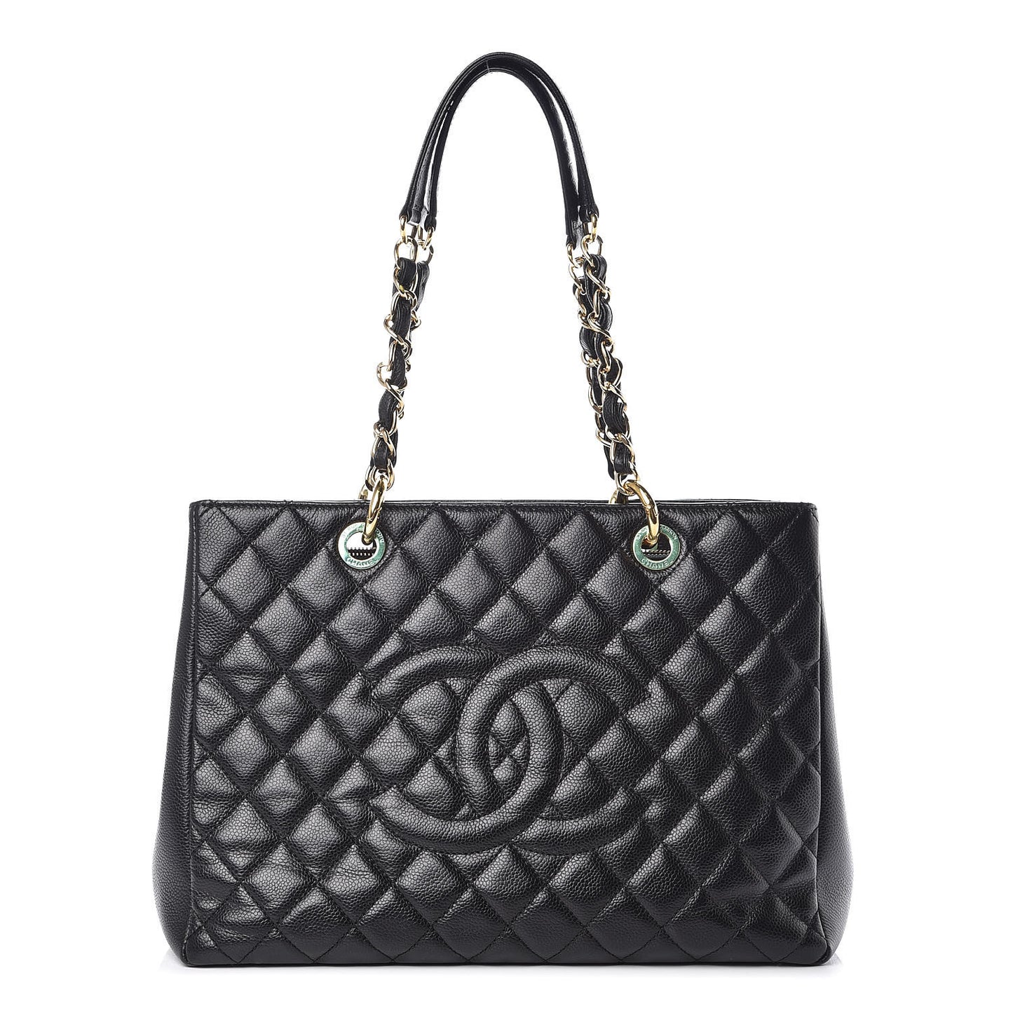 Caviar Quilted Grand Shopping Tote GST Black