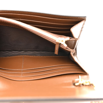 Gucci GG Supreme Monogram Azalea Calfskin Web Jackie 1961 Chain Wallet Beige Ebony Brown Sugar 6 of 12