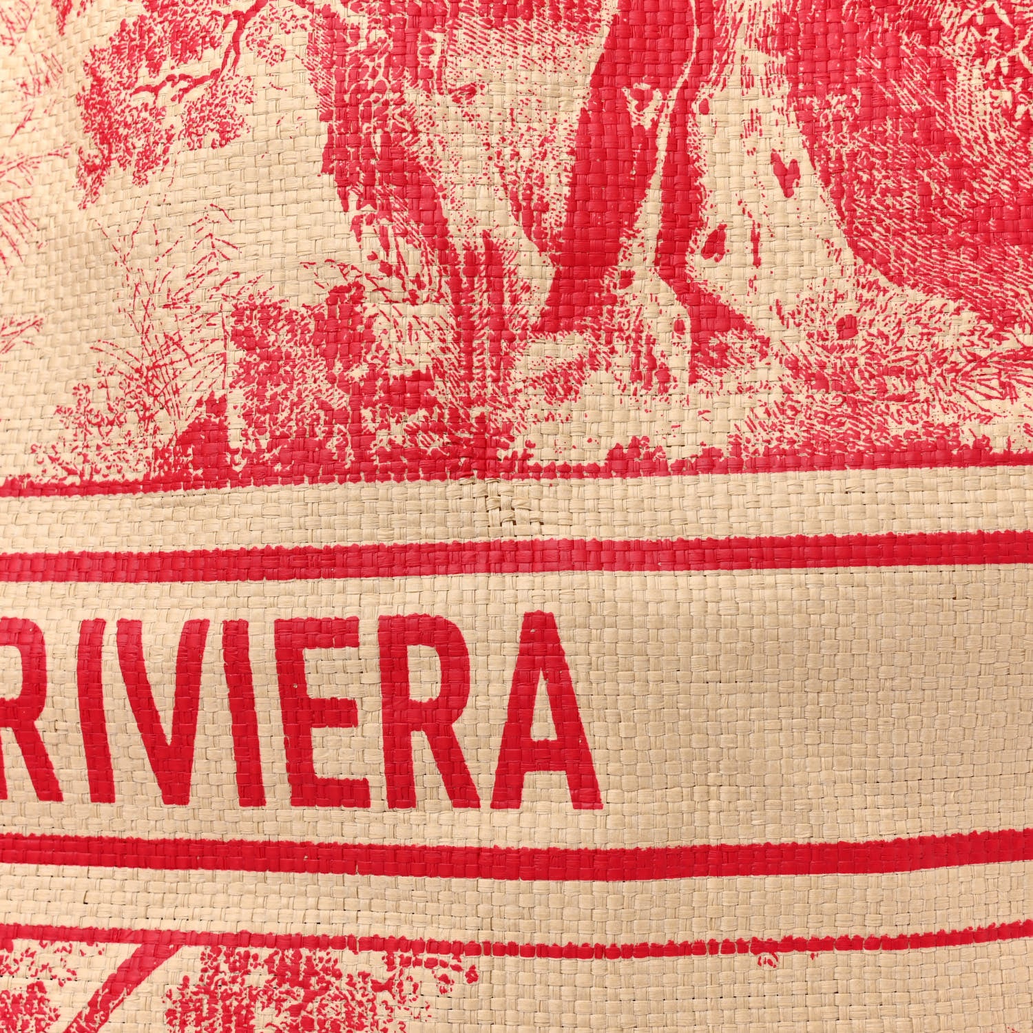 Christian Dior Straw Dioriviera Tote Red 10 of 10