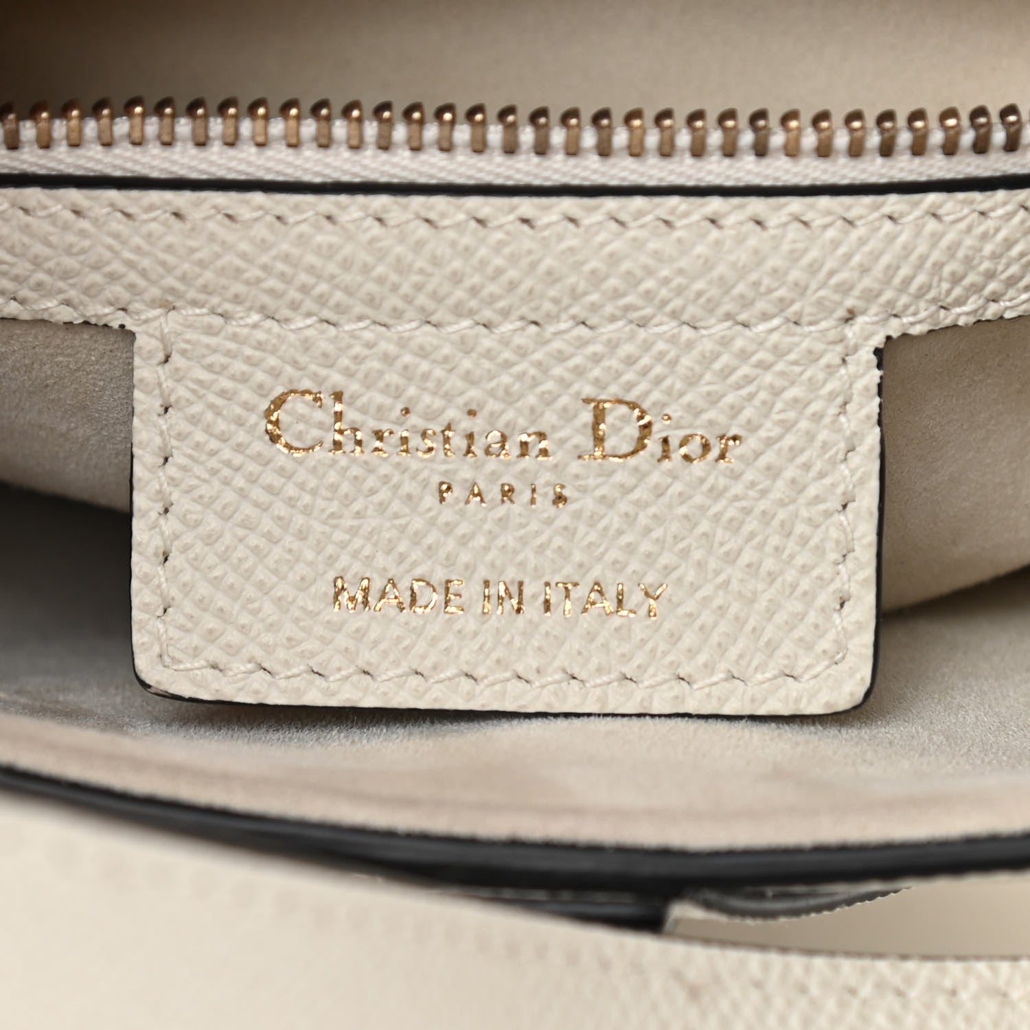 Christian Dior Grained Calfskin Saddle Bag White 6 of 11