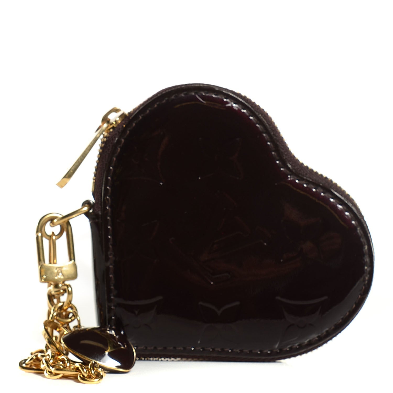Louis Vuitton Vernis Heart Coin Purse Amarante 9 of 15