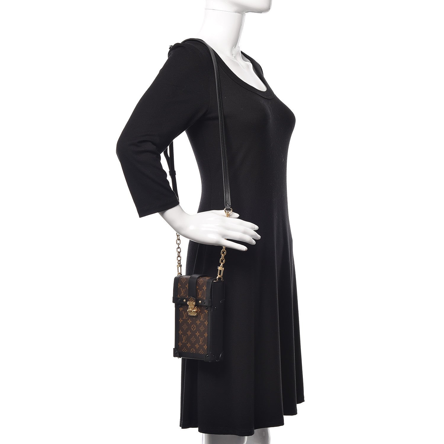 Louis Vuitton Monogram Pochette Trunk Verticale Black 2 of 9