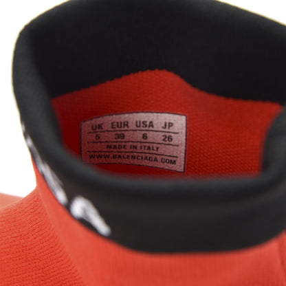 Balenciaga Neoprene Knit Mens Speed Cuffed Sneakers 39 Red Black White 9 of 12
