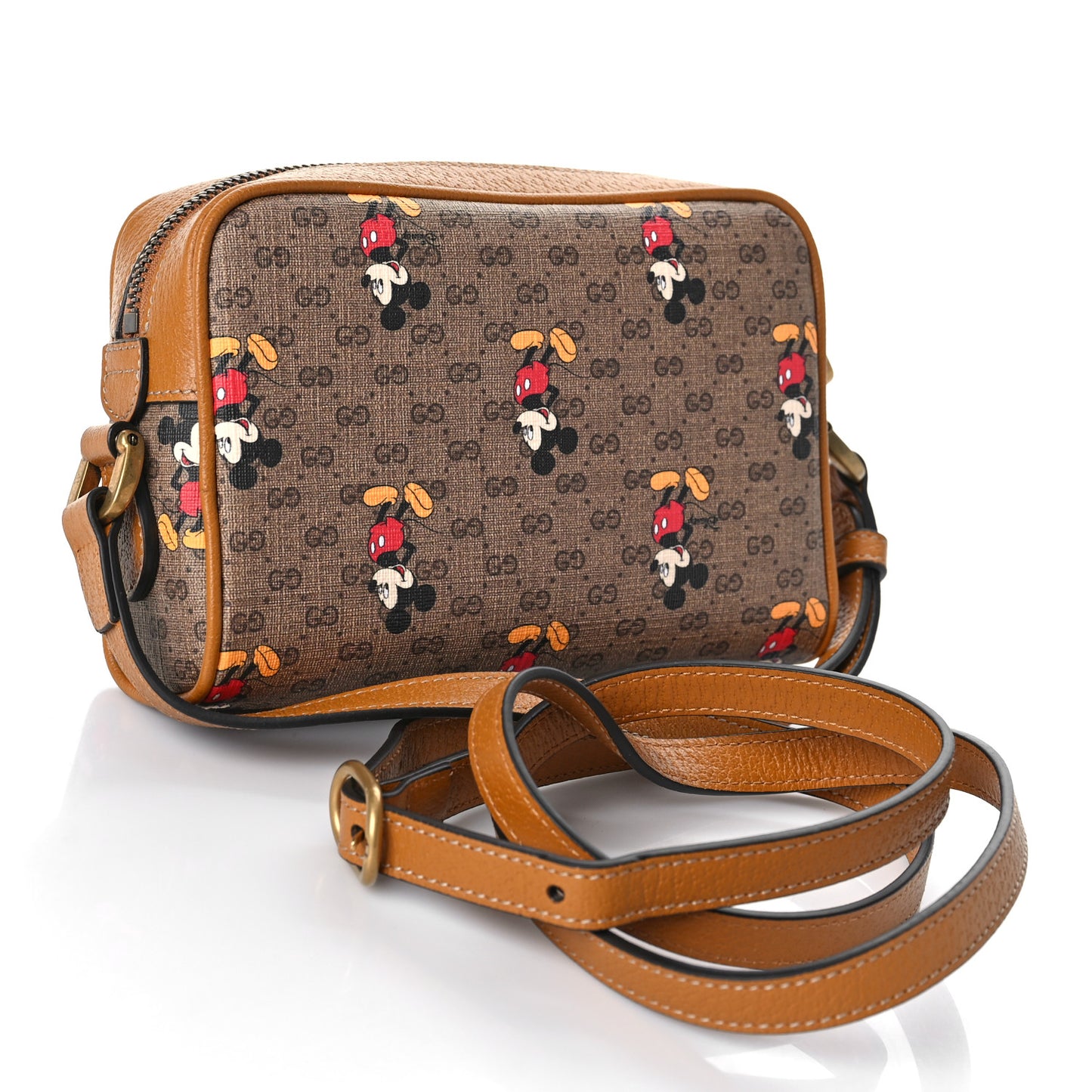 X DISNEY Mini Vintage GG Supreme Monogram Mickey Mouse Shoulder Bag Beige Vintage Sun Oil