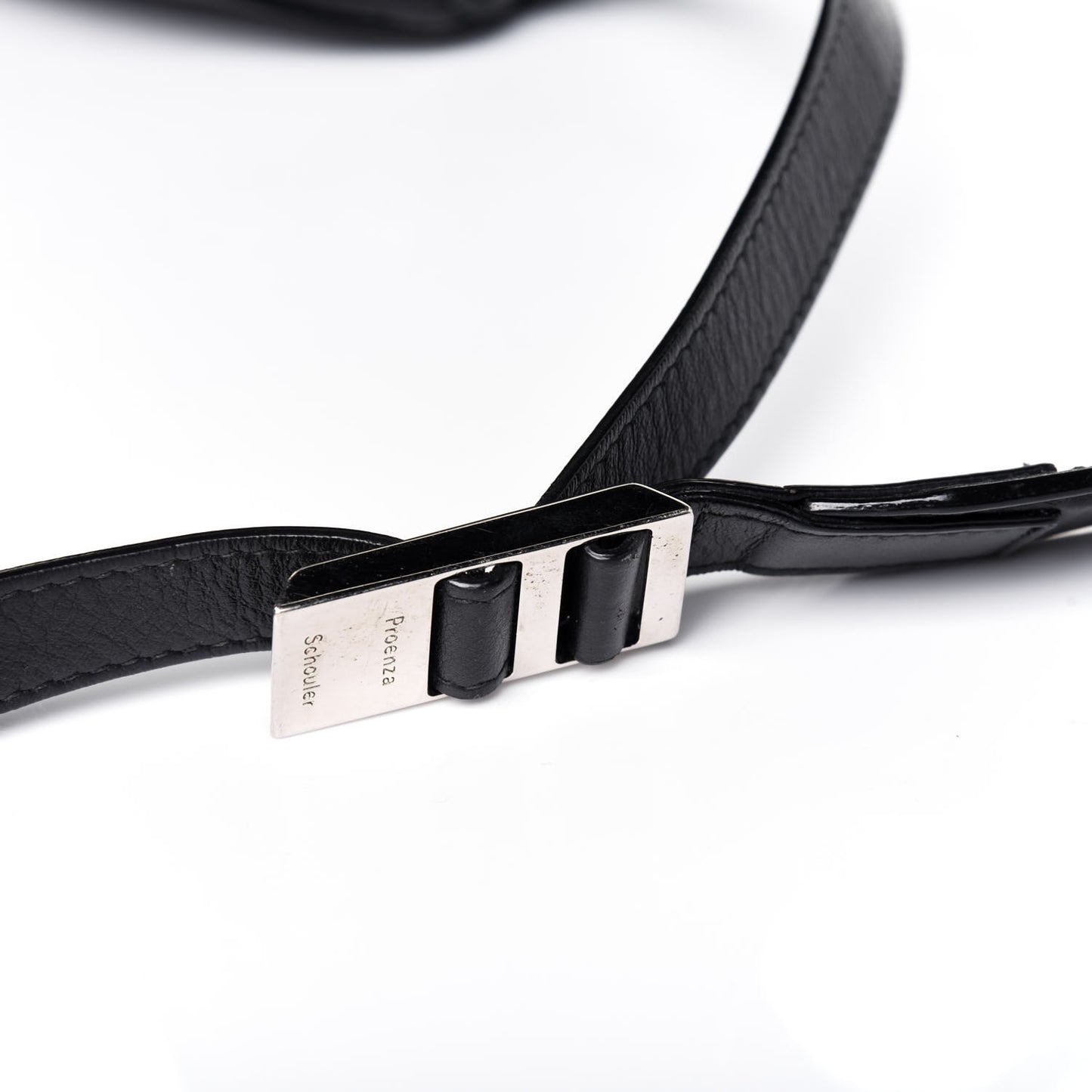 Pebbled Calfskin Small PS Courier Backpack Black