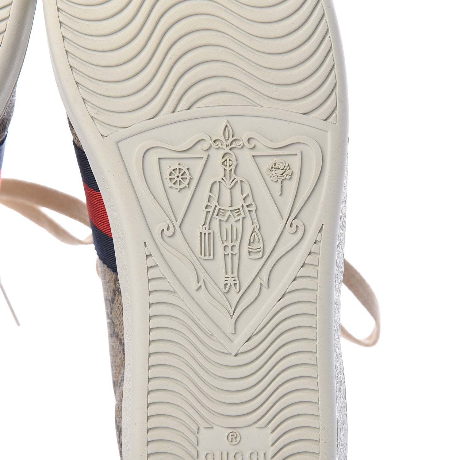Gucci GG Supreme Monogram Womens Ace Low-Top Sneaker 38 Beige 8 of 11