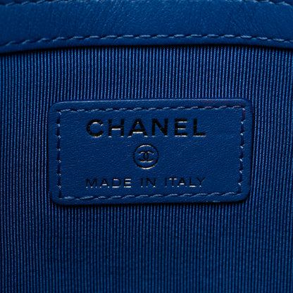 Chanel Caviar Ombre Medium Cosmetic Case Blue 5 of 12