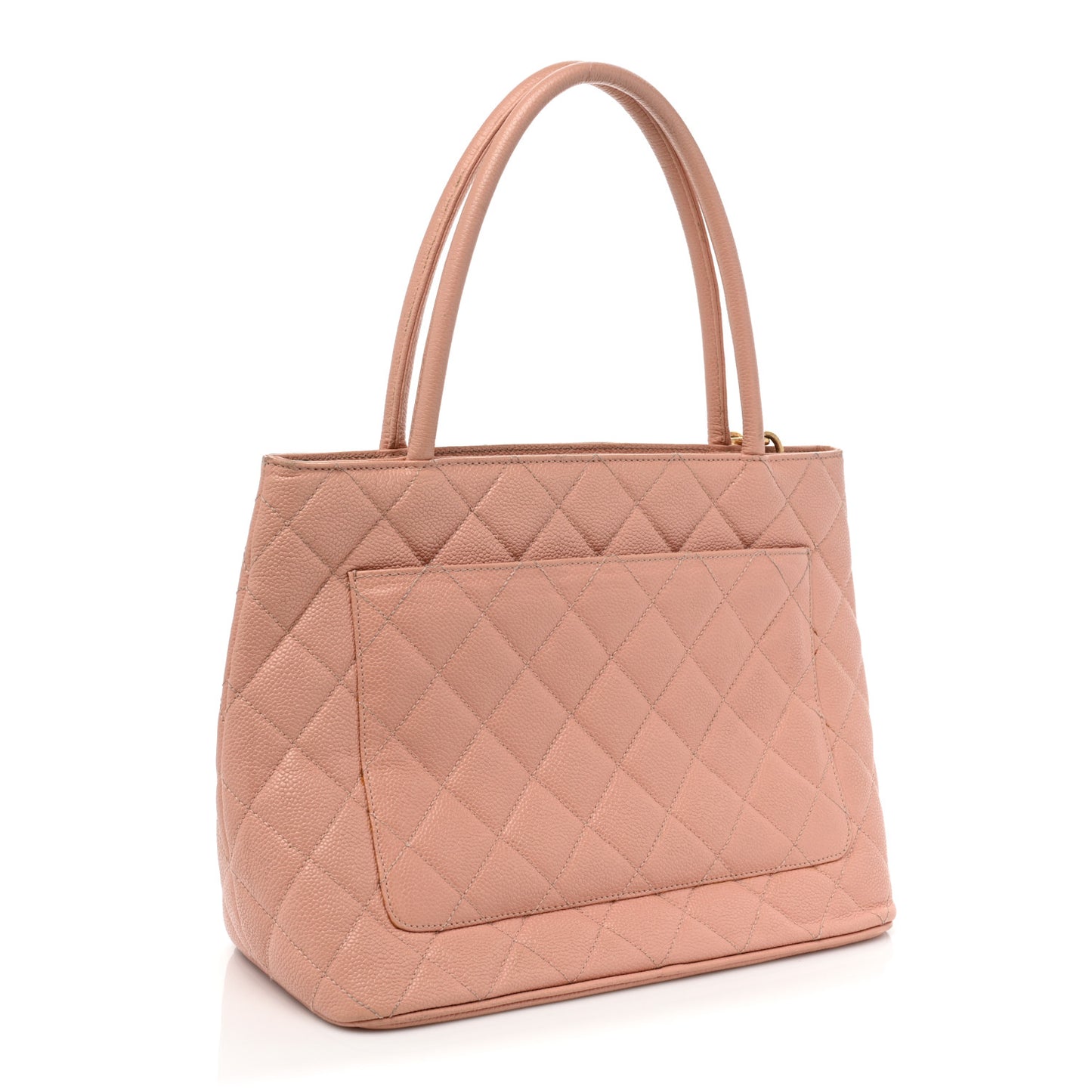 Caviar Quilted Medallion Tote Light Pink