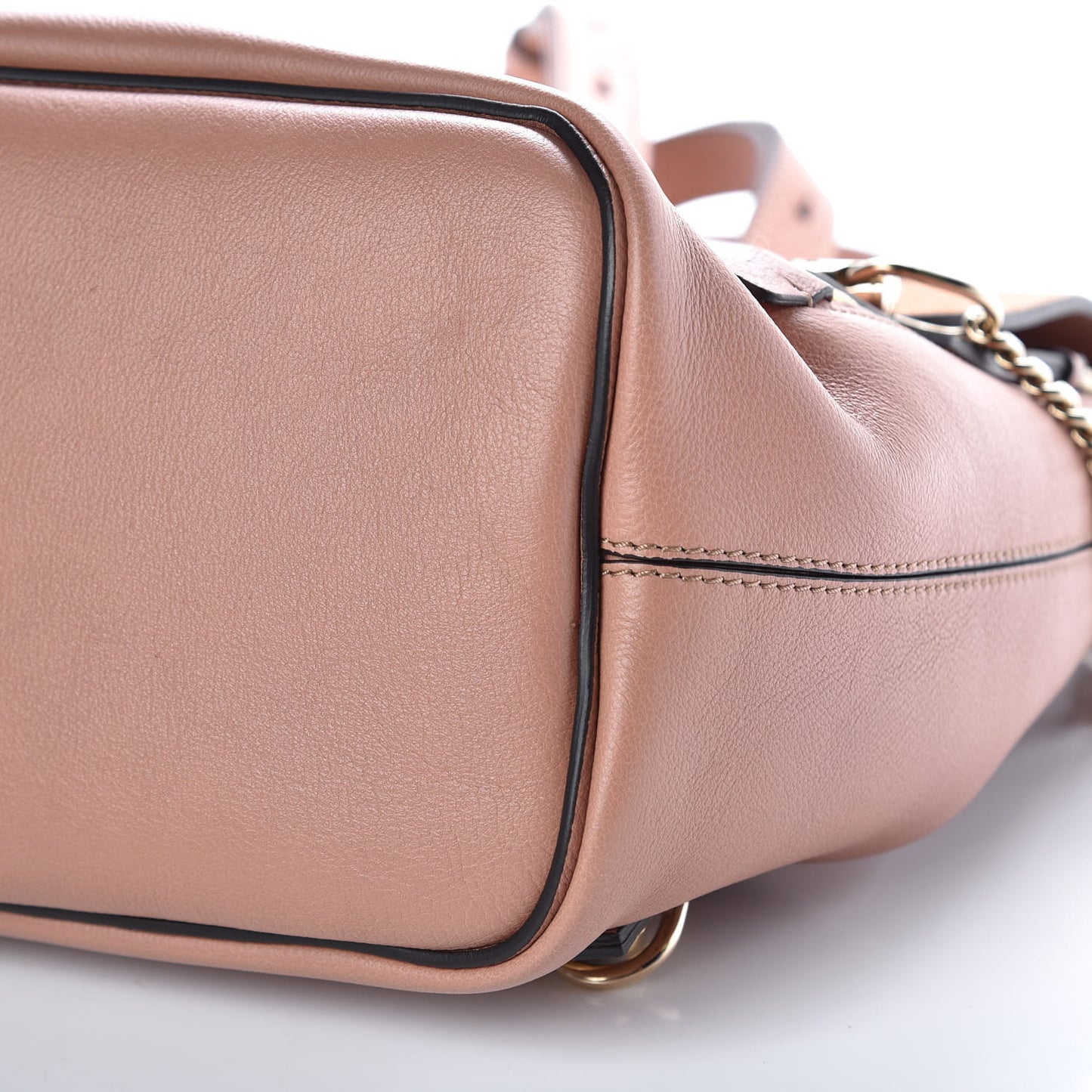 Suede Calfskin Small Faye Backpack Nougat
