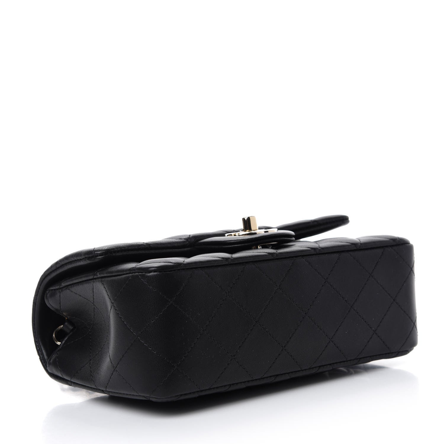 Chanel Lambskin Quilted Mini Rectangular Flap Black 4 of 10