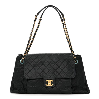 Chanel Iridescent Calfskin Large Chic Quilt Flap Black 1 of 10