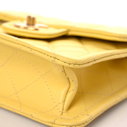 Chanel Caviar Quilted Mini Sweet Classic Flap Yellow 9 of 12