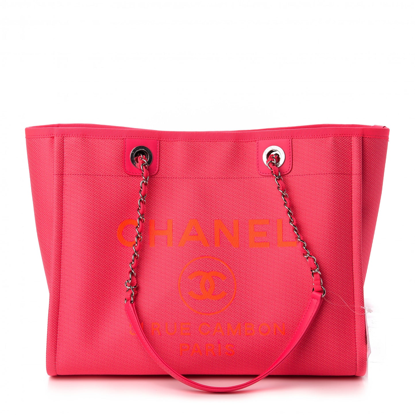Mixed Fibers Small Deauville Tote Pink Orange