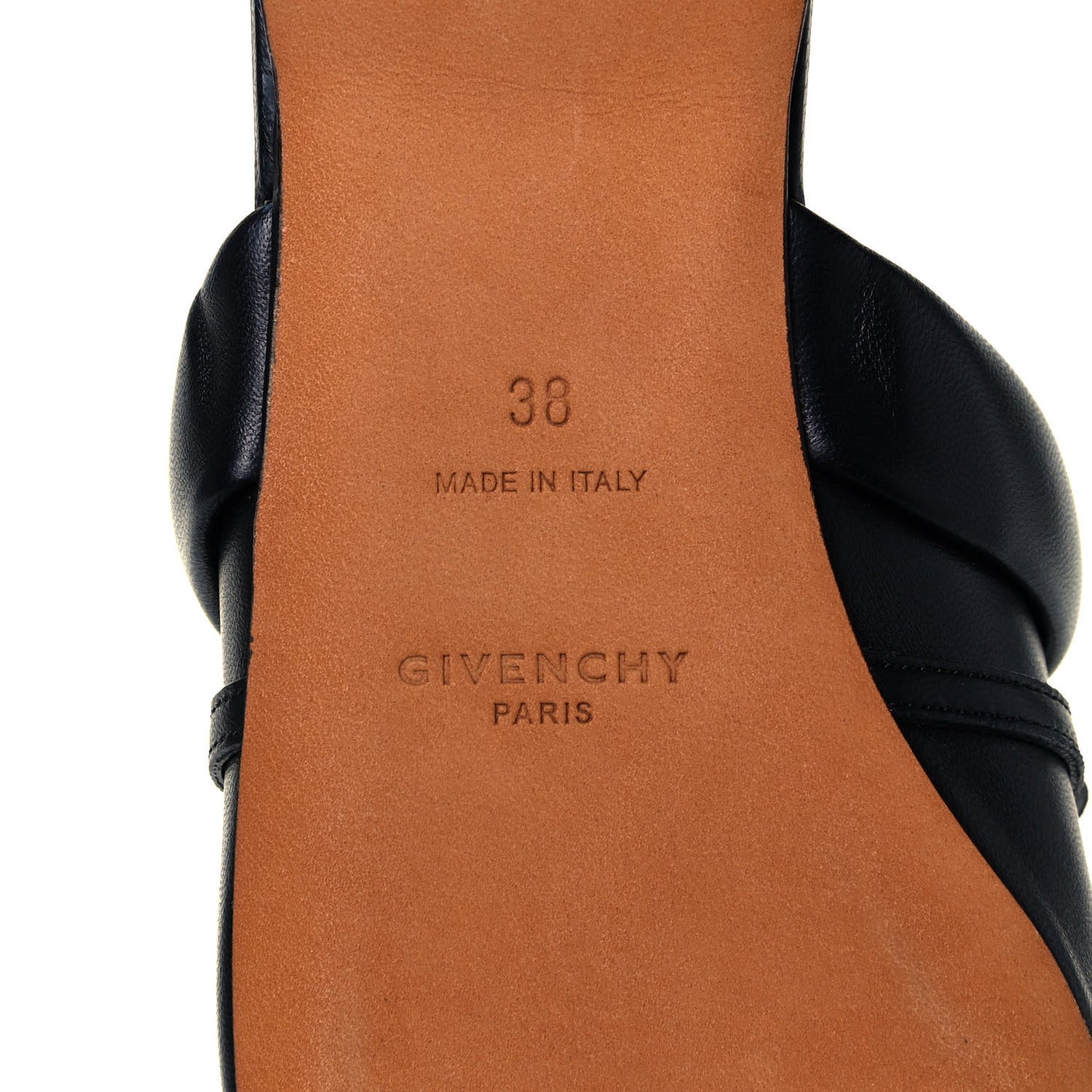 Lambskin Elba Logo Mule Slippers 38 Black