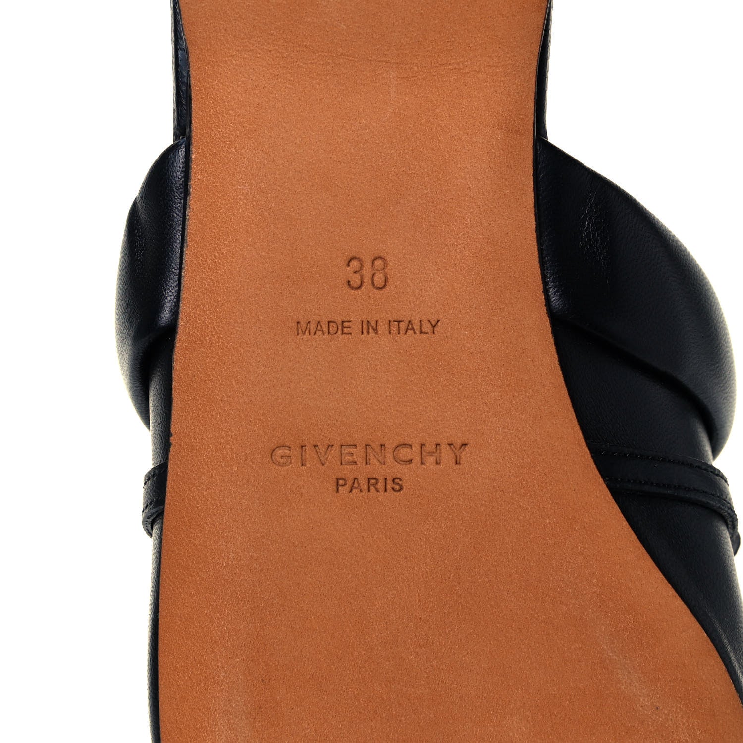 Givenchy Lambskin Elba Logo Mule Slippers 38 Black 6 of 9