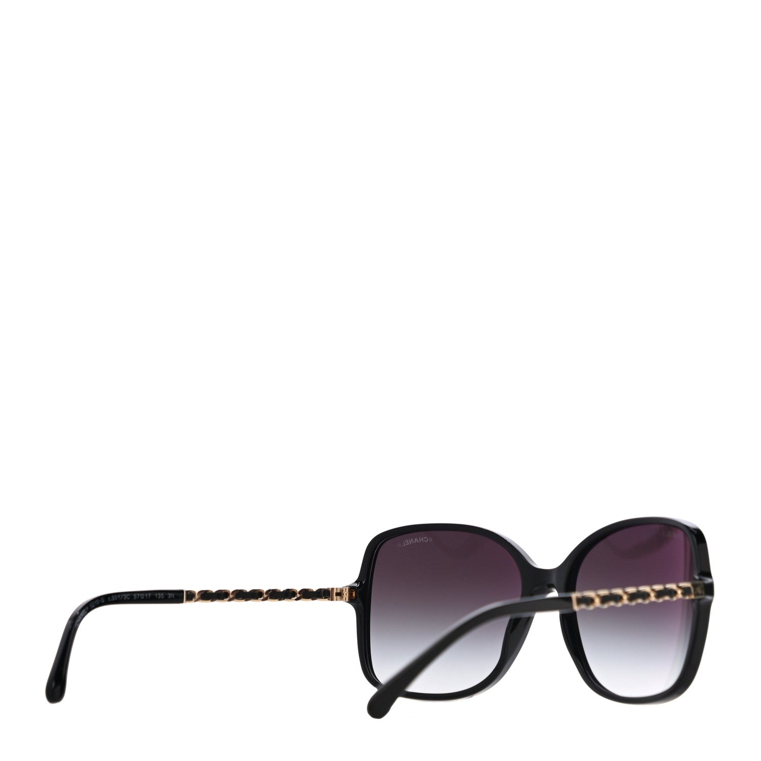 Chanel Lambskin Square Chain Sunglasses 5210-Q Black 3 of 7