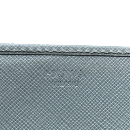 Prada Saffiano Metal Continental Flap Wallet Lago 7 of 13