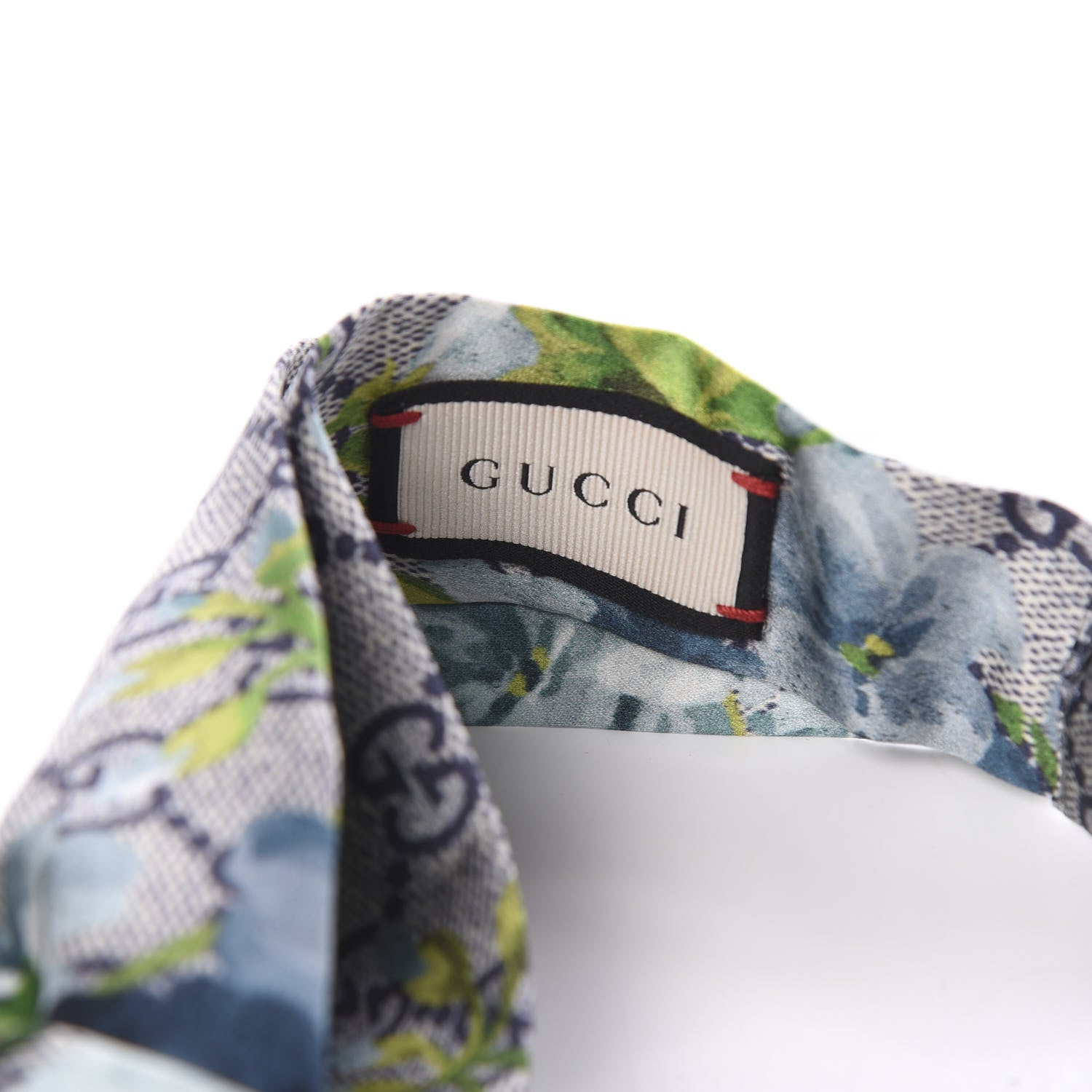 Gucci Silk Monogram Blooms Print Headband Blue 4 of 4