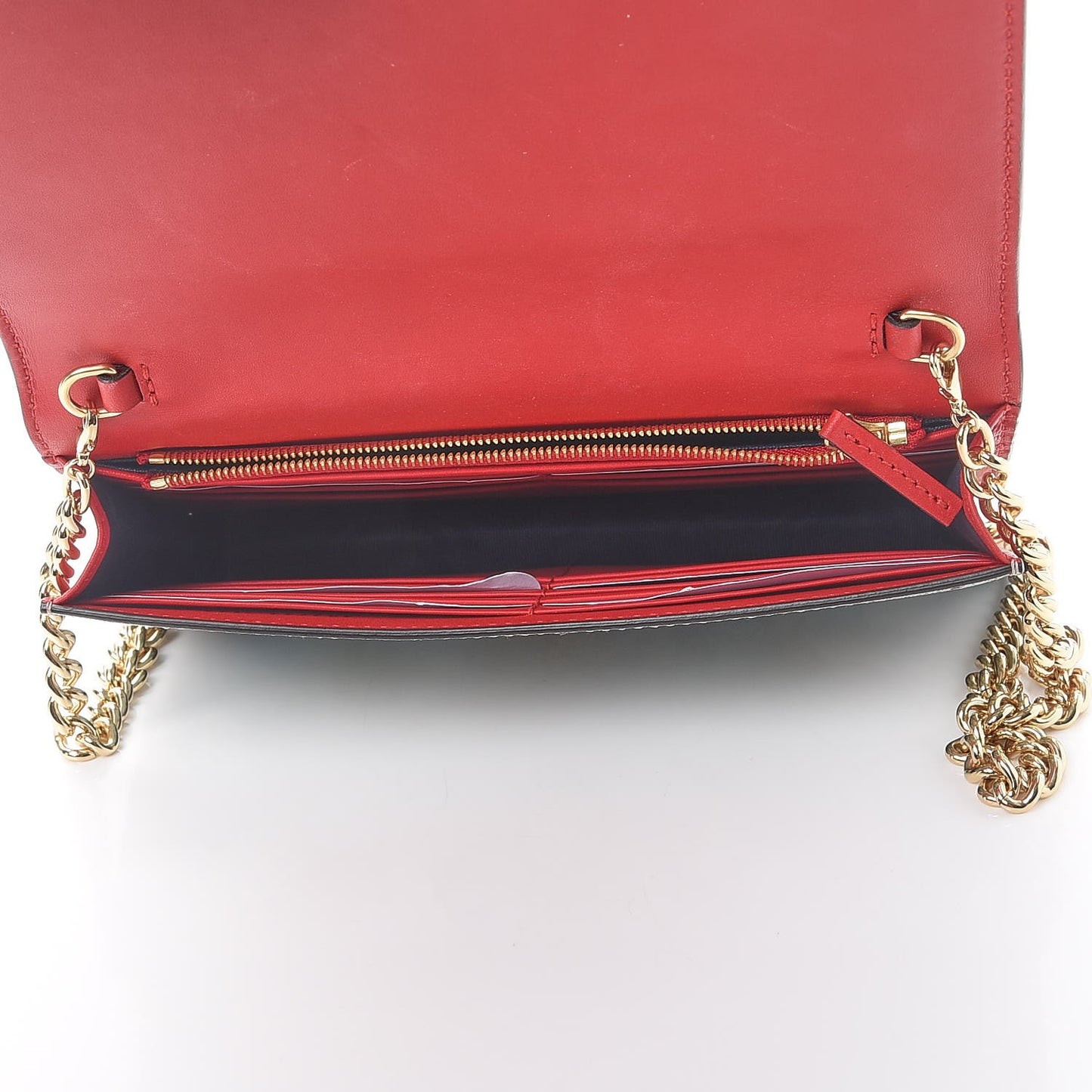 GG Supreme Monogram Blooms Chain Wallet Blue
