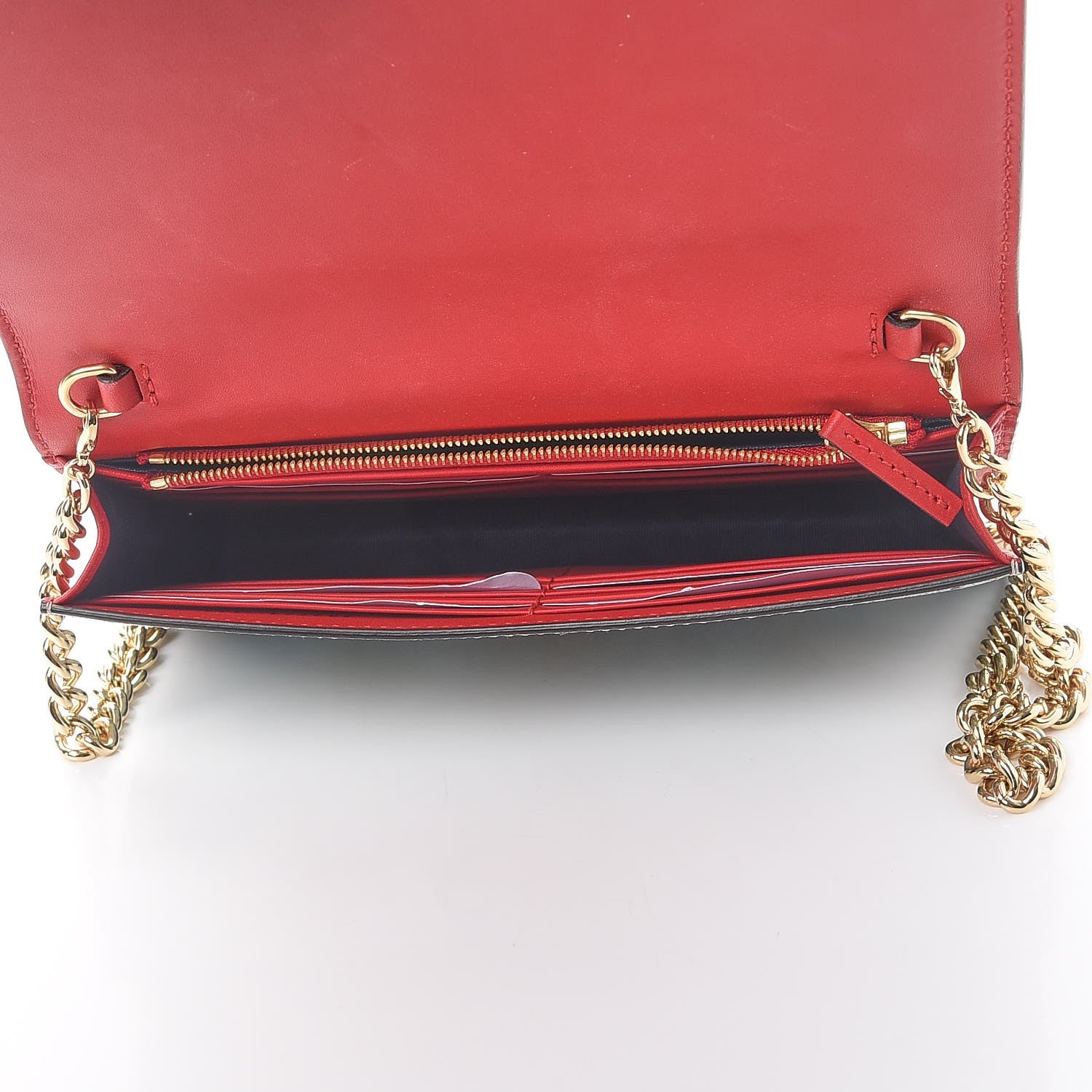 Gucci GG Supreme Monogram Blooms Chain Wallet Blue 5 of 8