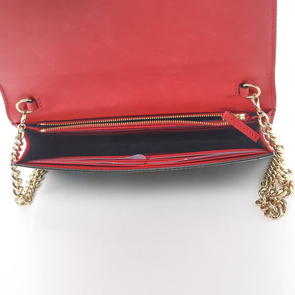 Gucci GG Supreme Monogram Blooms Chain Wallet Blue 5 of 8