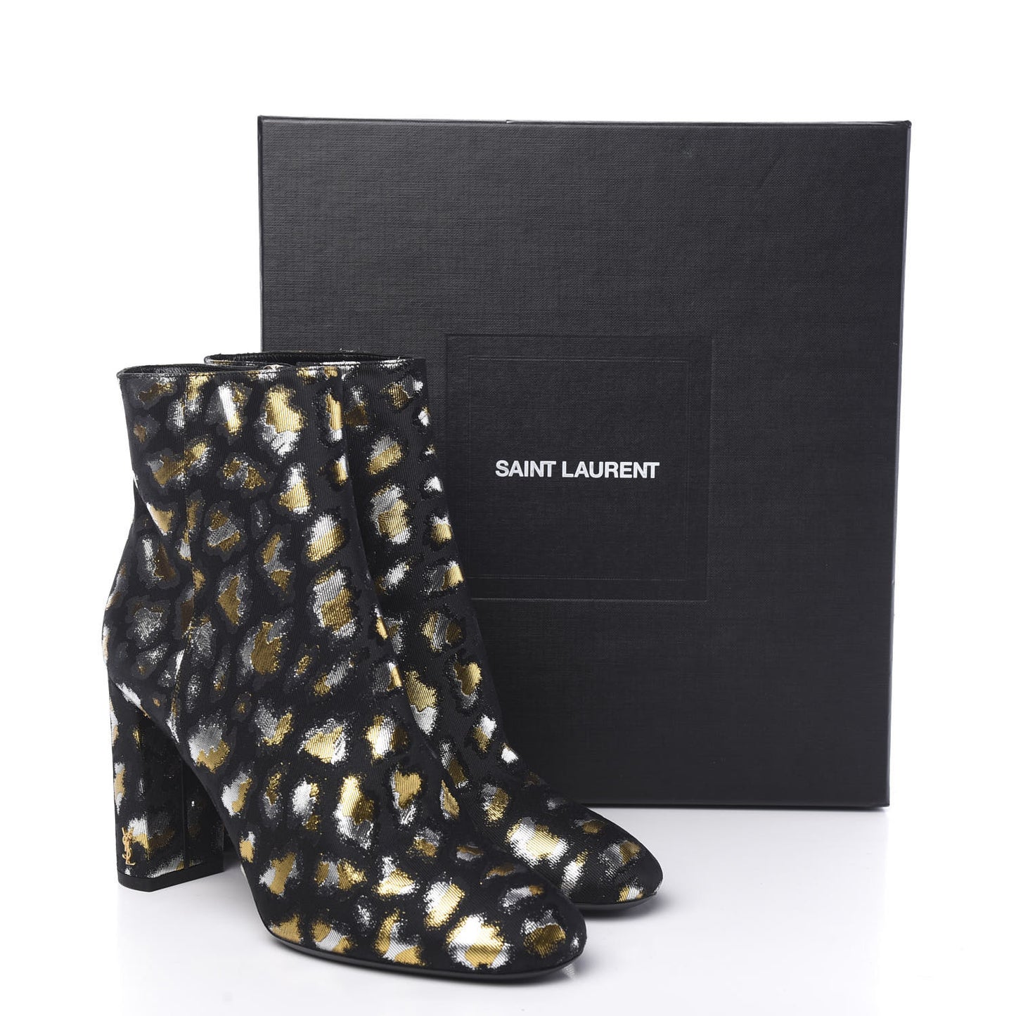 Jacquard Leopard Loulou Ankle Boots 38 Oro