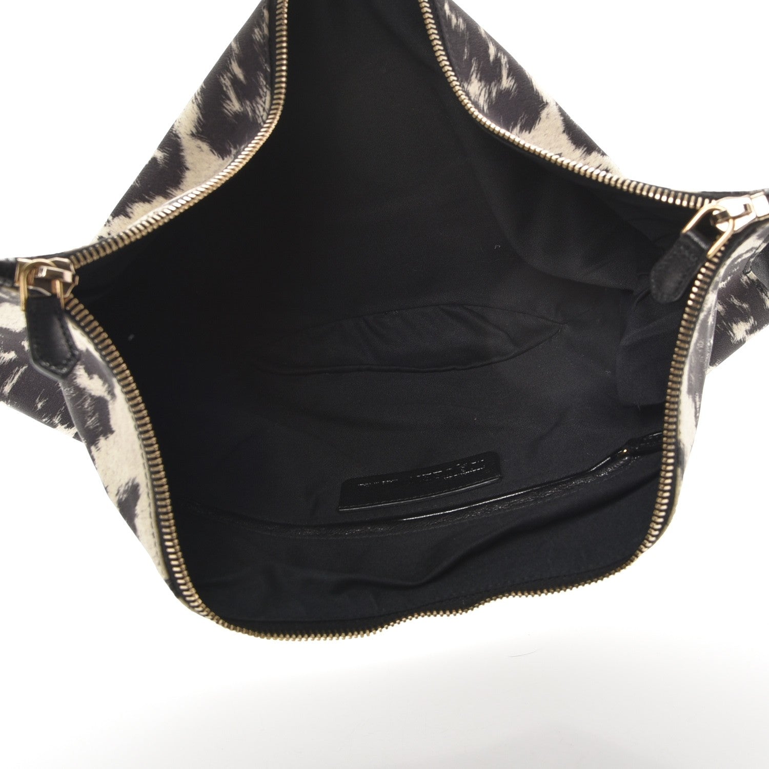Alexander McQueen Silk Pony Print De Manta Clutch Black 5 of 7