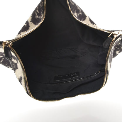 Alexander McQueen Silk Pony Print De Manta Clutch Black 5 of 7