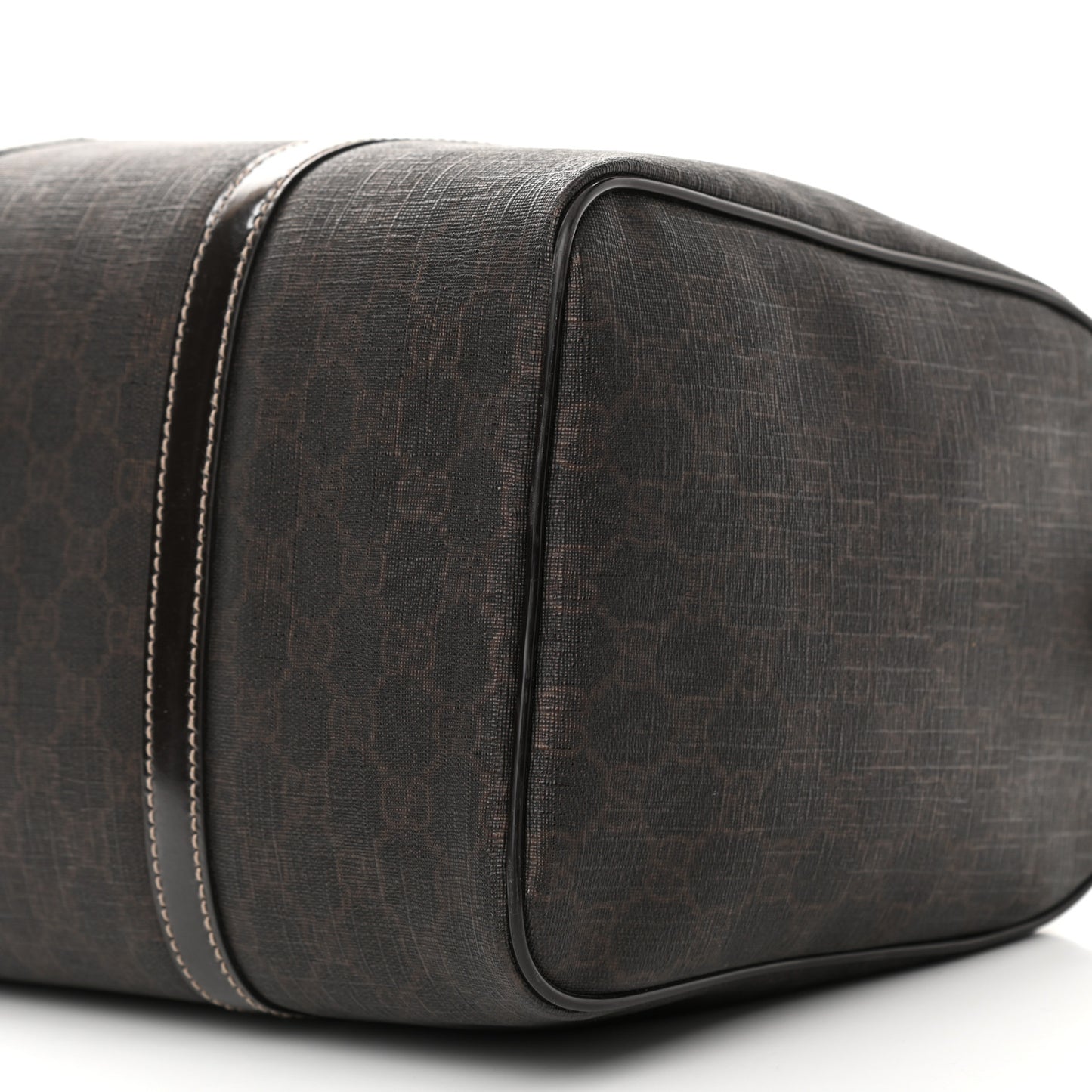 GG Supreme Monogram Medium Boston Dark Brown