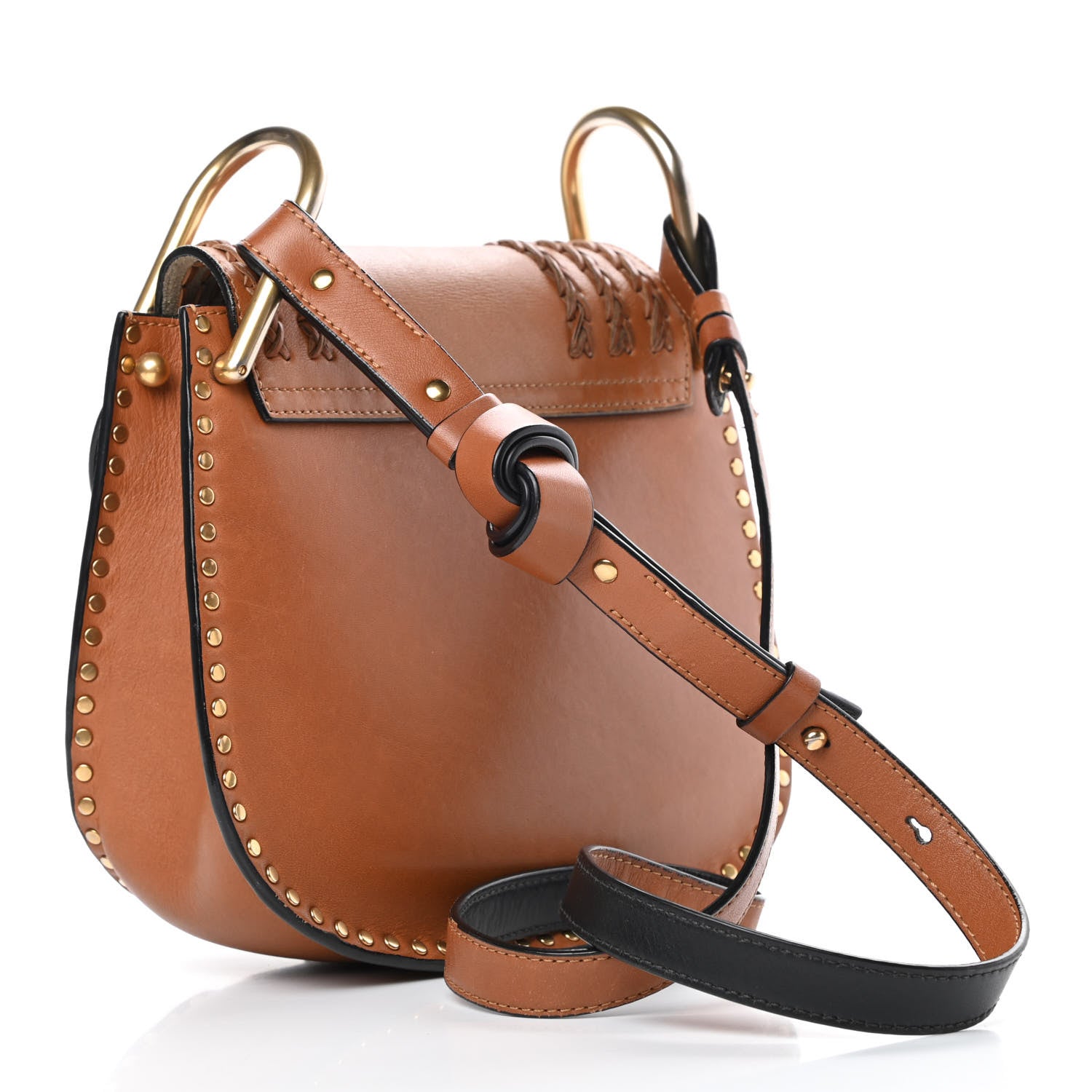 Chloe Calfskin Braided Small Hudson Shoulder Bag Caramel 3 of 18