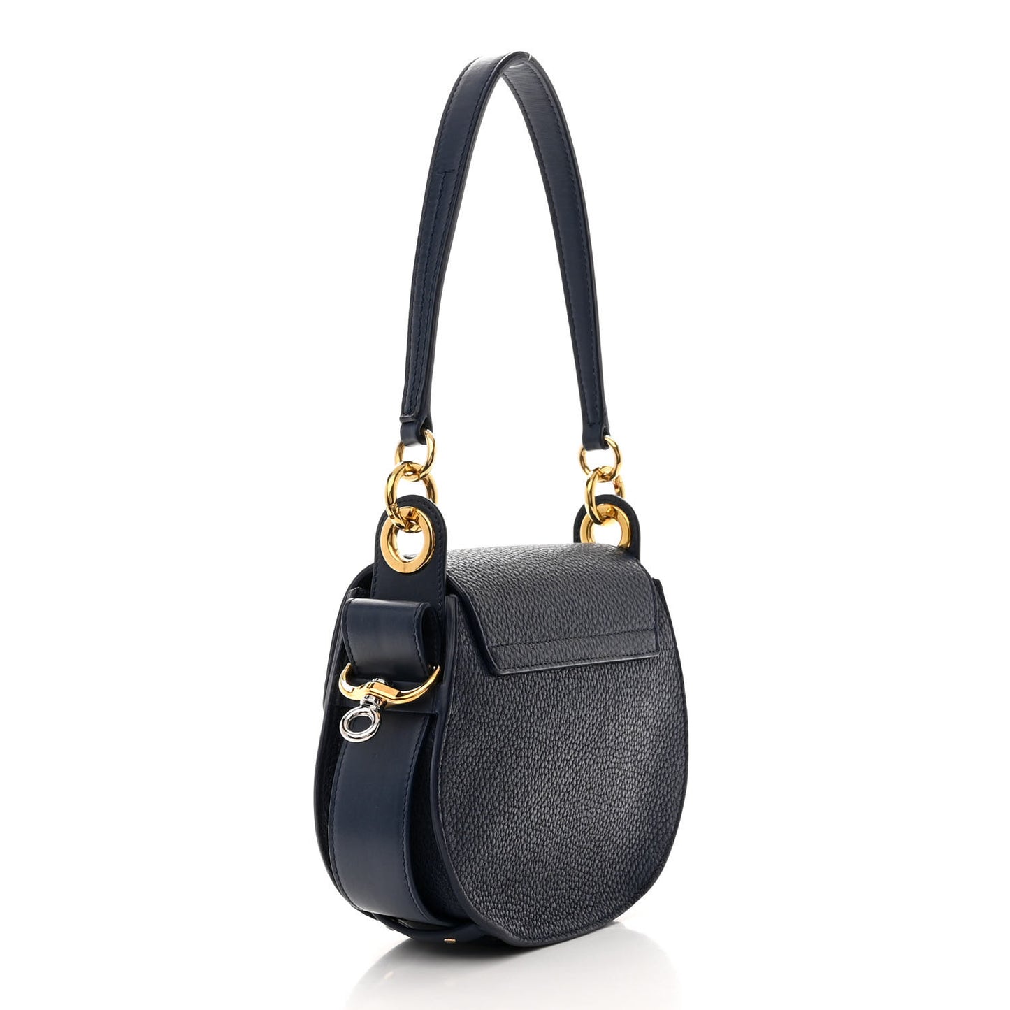 Grained Calfskin Small Tess Bag Deep Ocean Blue