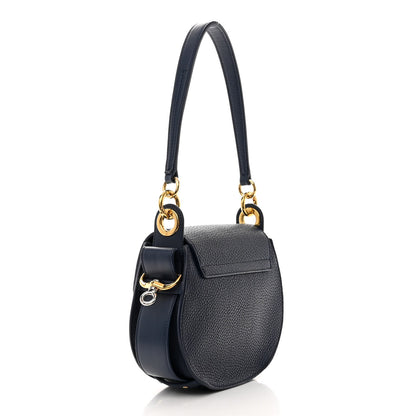 Chloe Grained Calfskin Small Tess Bag Deep Ocean Blue 3 of 13