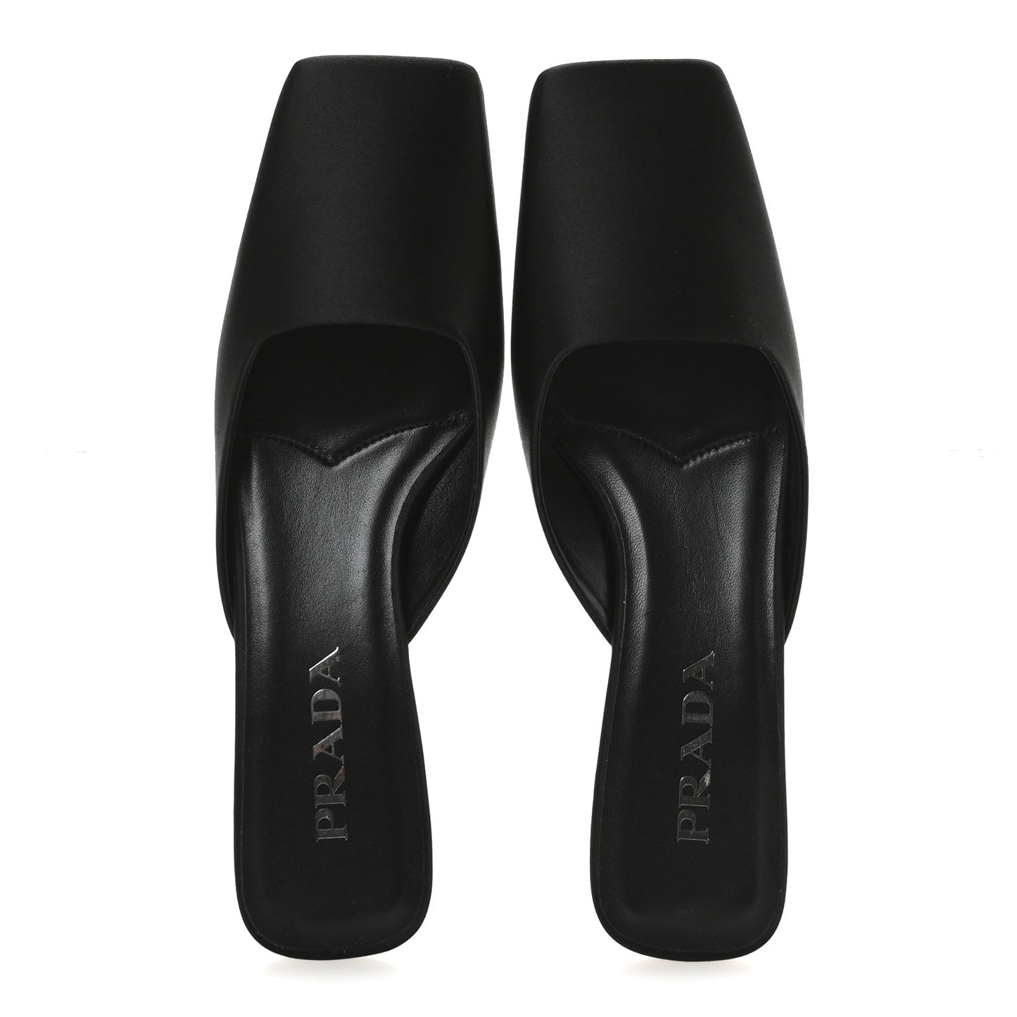 Satin Modellerie Mules 37 Black