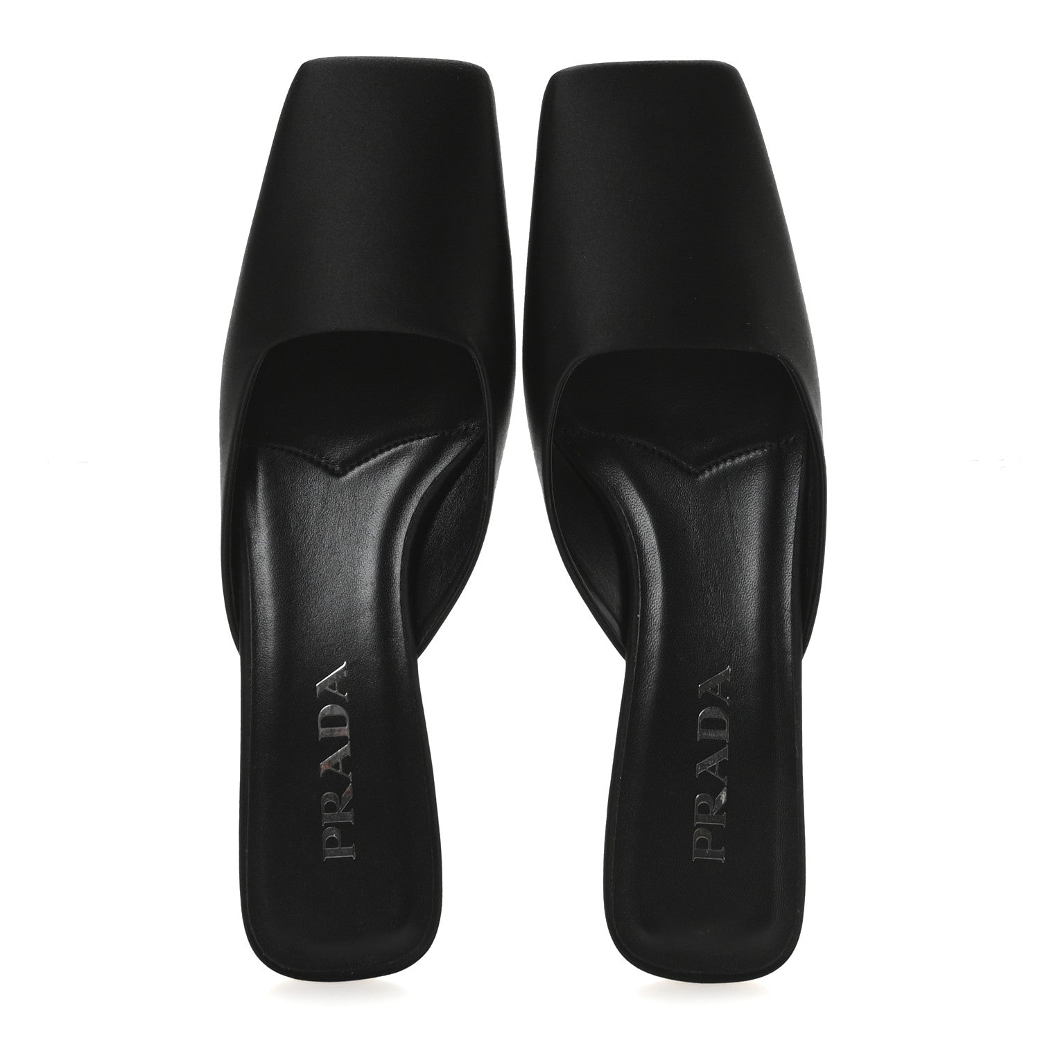 Prada Satin Modellerie Mules 37 Black 2 of 8